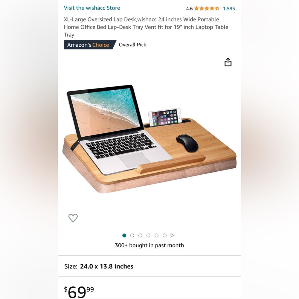NEW Bamboo Lap Desk